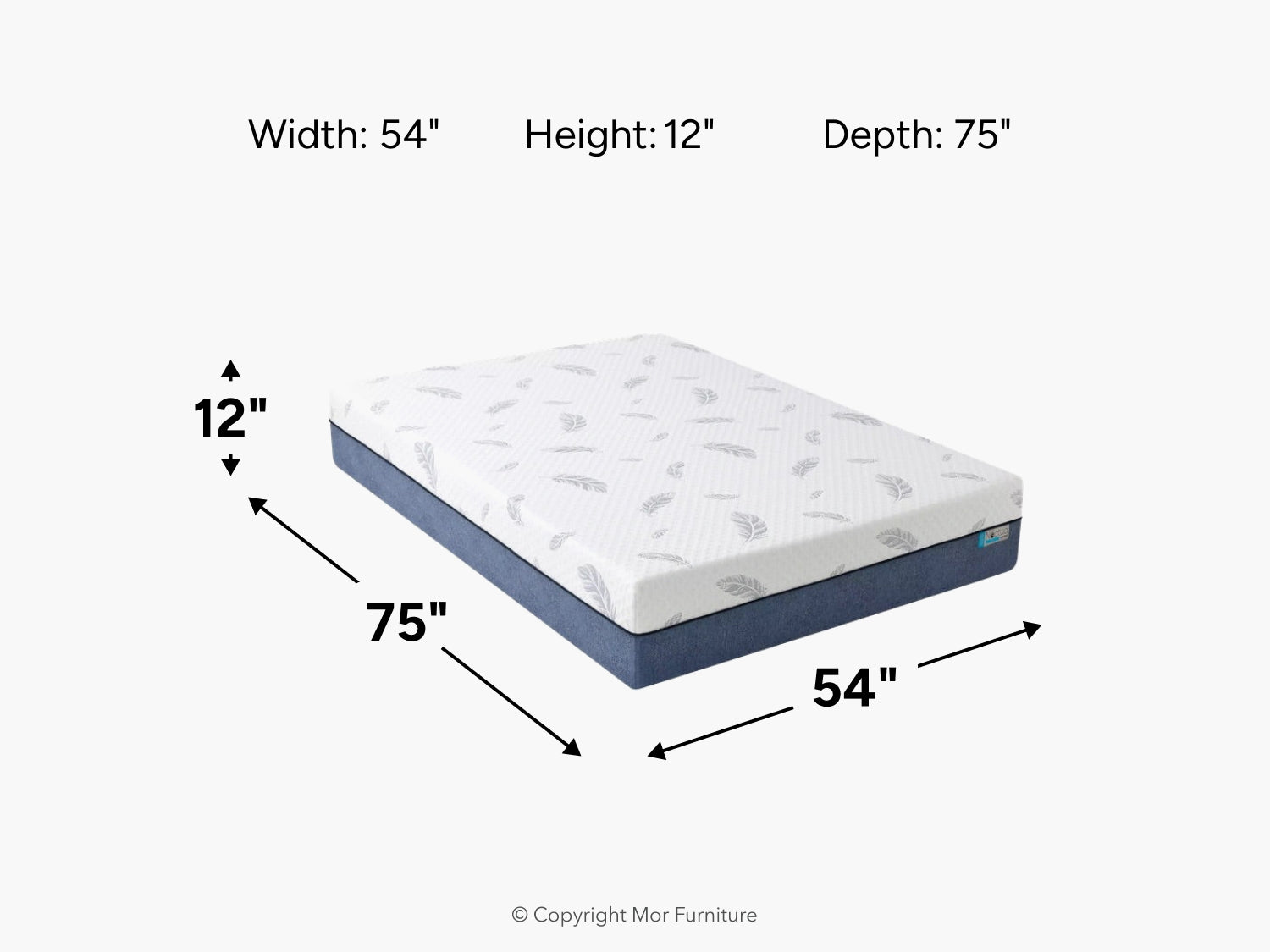 195616037:Noctua 12 Inch Tern Hybrid Mattress, 