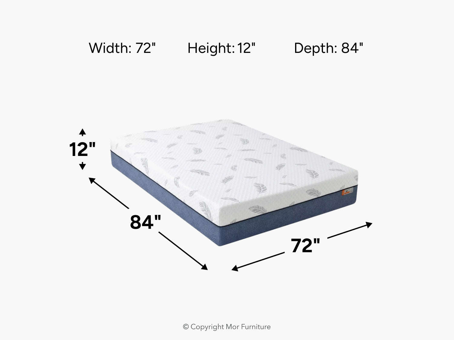 433932665:Noctua 12 Inch Wren Hybrid Mattress, 