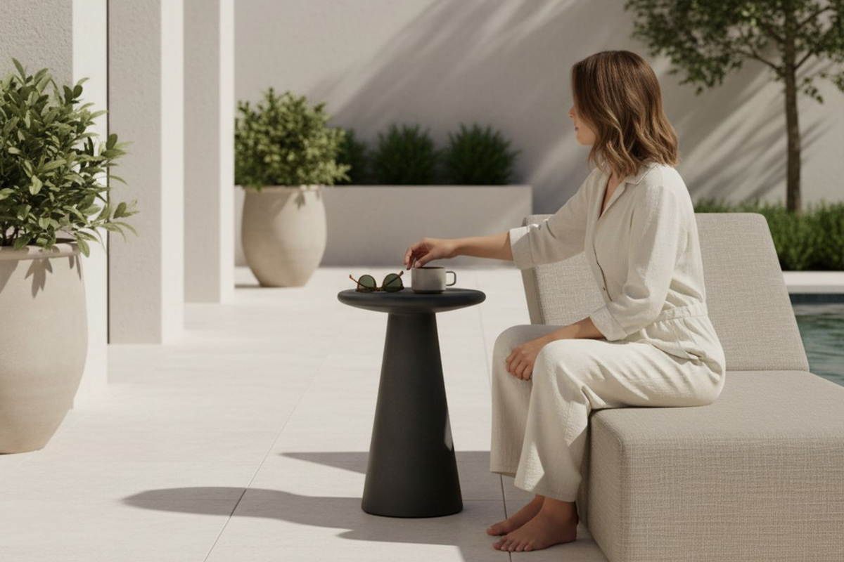 347195460:Nyima Outdoor End Table, Styled