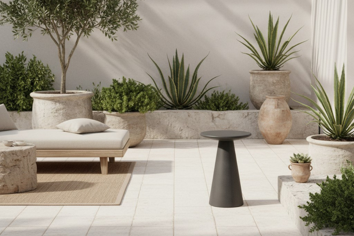 669321718:Nyima Outdoor Accent Table, Styled