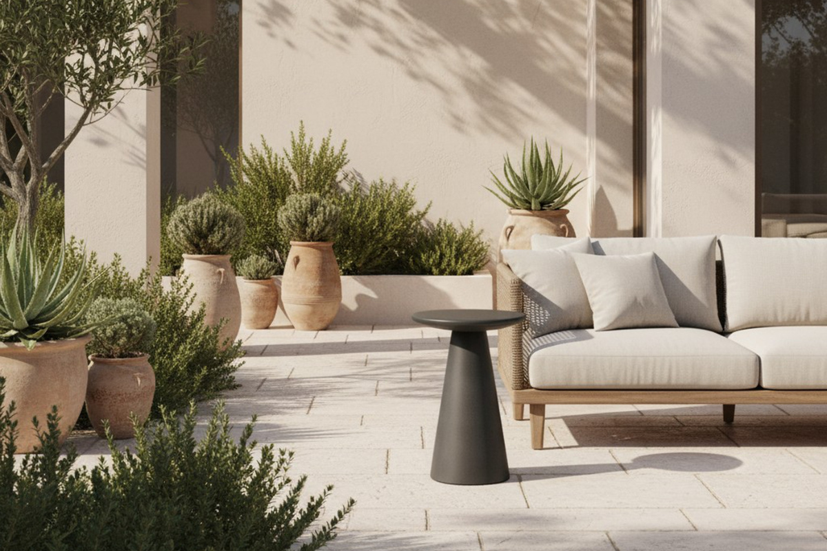 669321718:Nyima Outdoor Accent Table, Styled