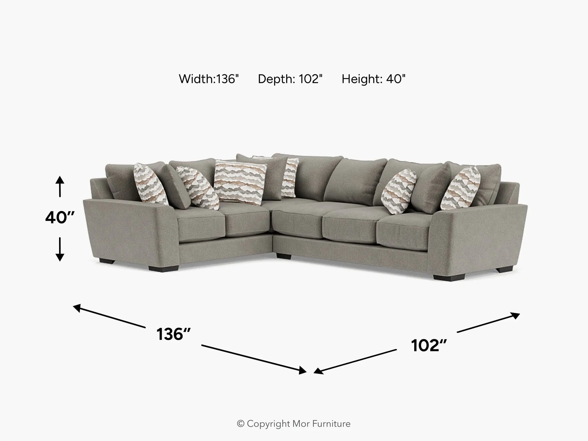 ORACLCU04:Oracle Tux Sofa Sectional, 