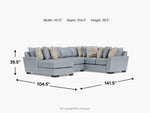 ORACLCU05:Oracle Tux Loveseat Chaise Sec, 