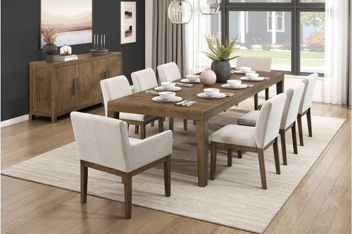 OAKLYND02:Oaklyn Dining Tabble with 6 Side Chairs and 2 Arm Chairs