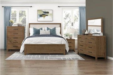 OAKLYN018:Oaklyn Upholstered Panel Bed &, 