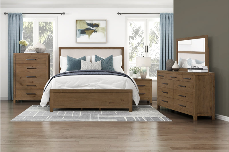 OAKLYN019:Oaklyn Upholstered Panel Bed, 