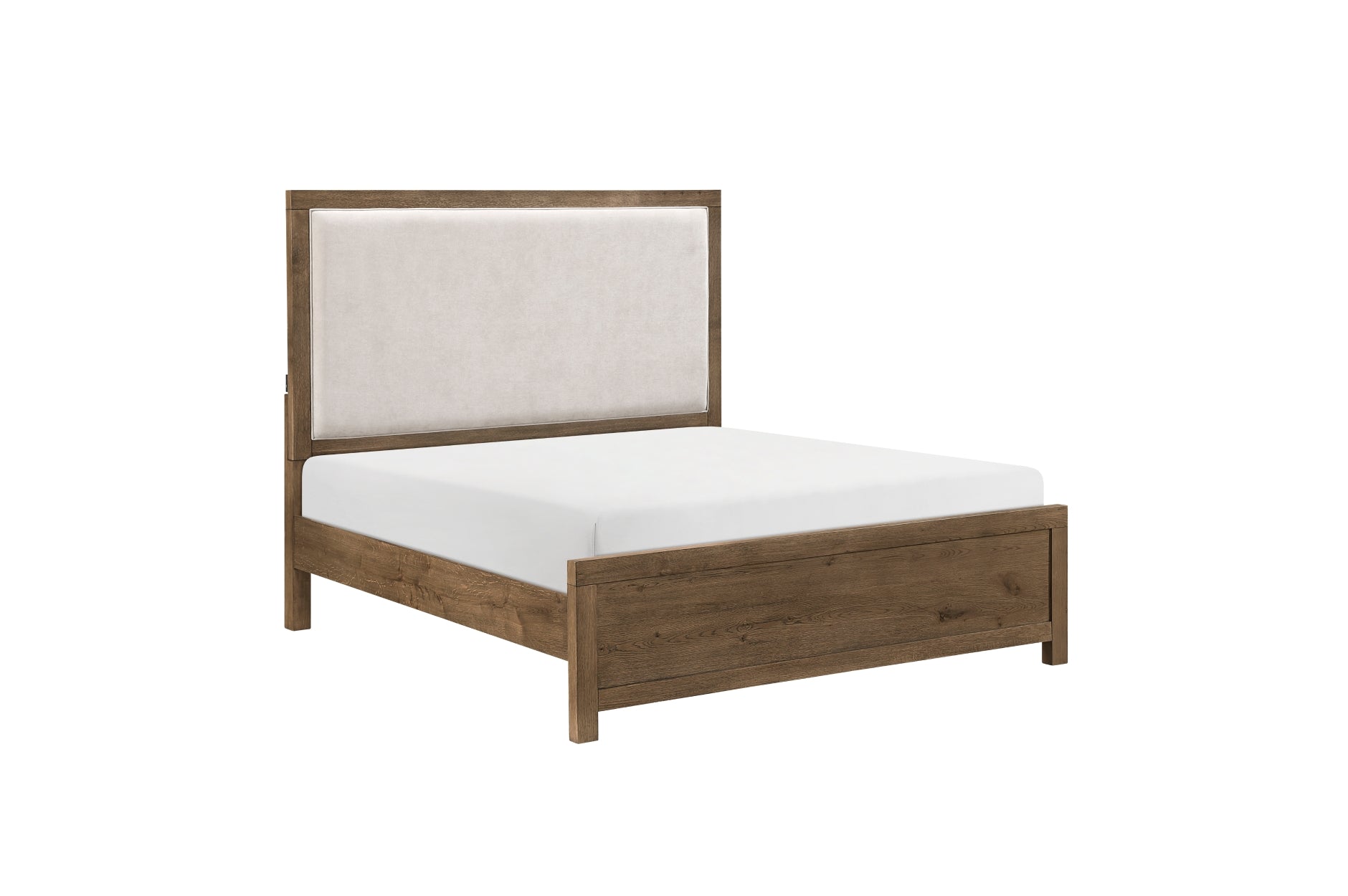 OAKLYN024:Oaklyn Upholstered Panel Bed &, Side