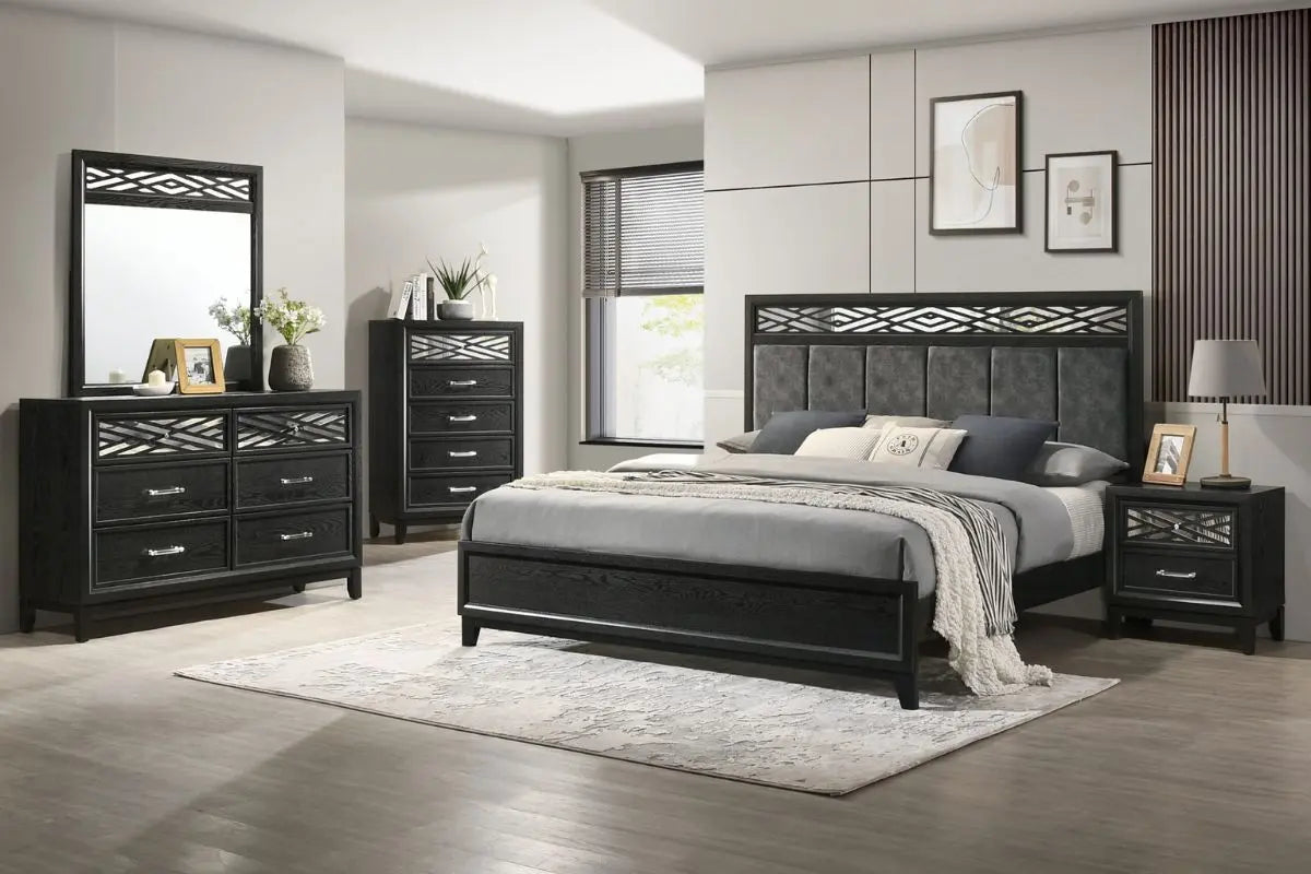 005518795:Obsidian Nightstand, Styled