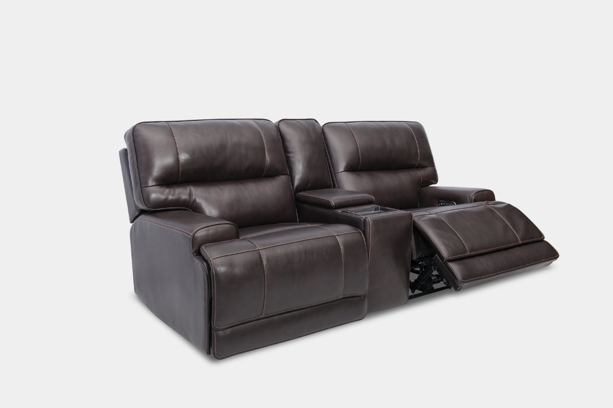ODIN00001:Odin 3 Power Sofa & Console Loveseat,  ReclinedAngled