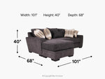 165000994:Oracle Reversible Sofa Chaise, 