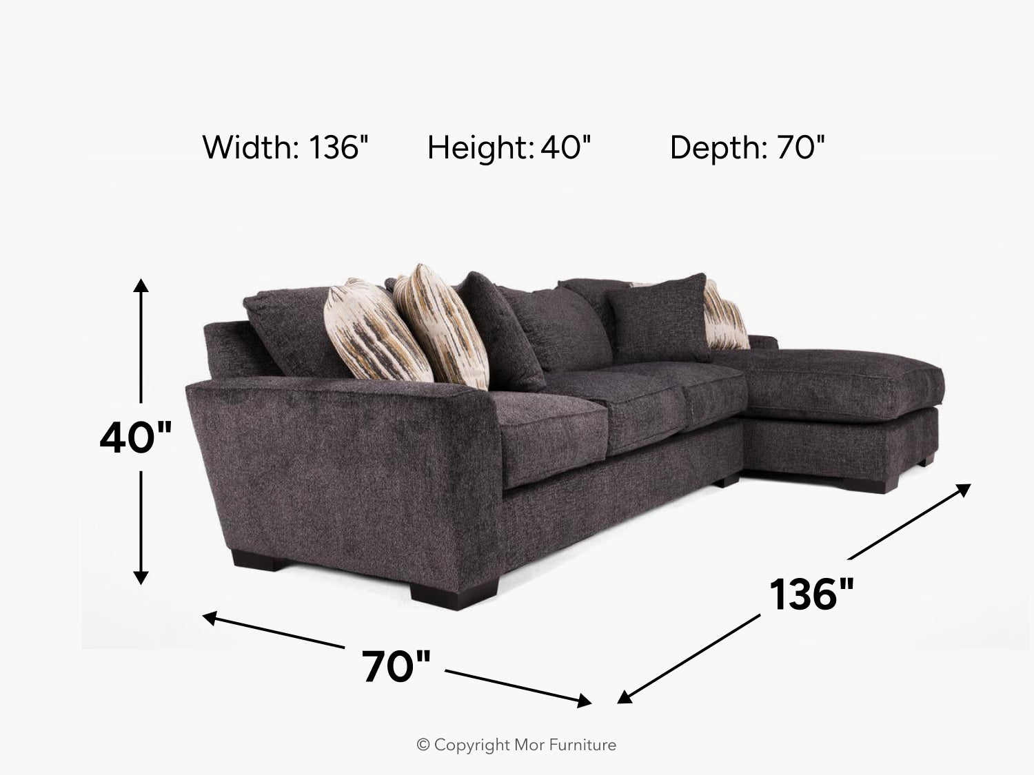 ORACLE221:Oracle Sofa Chaise, 