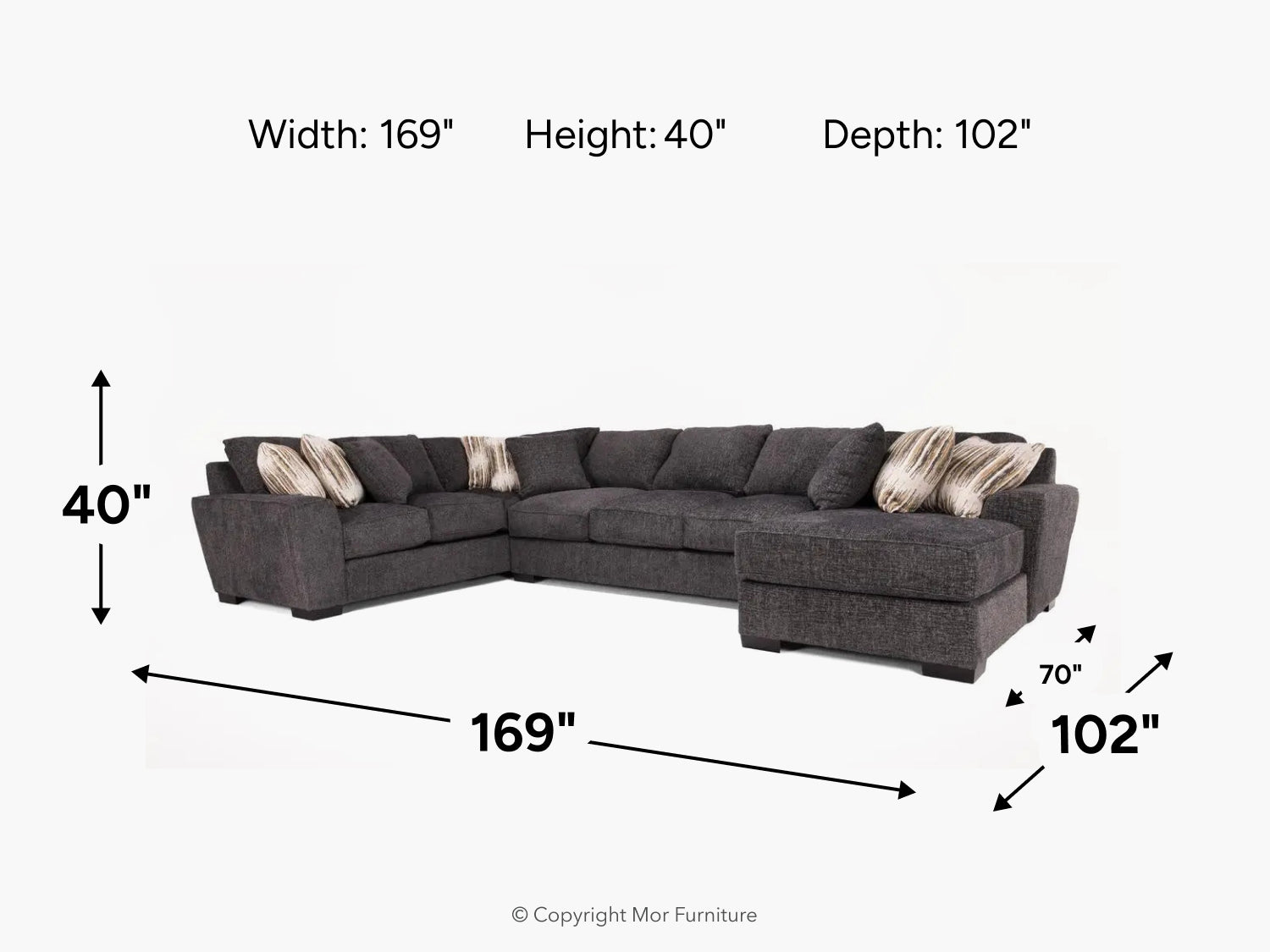 ORACLE228:Oracle Tux Sofa Chaise Sectional, 