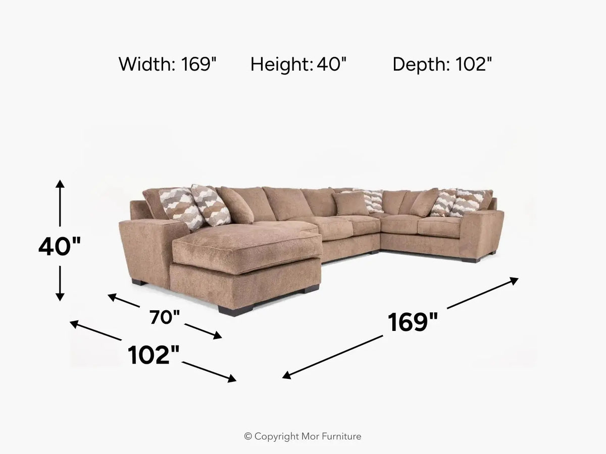 ORACLE327:Oracle Tux Sofa Chaise Sectional, 