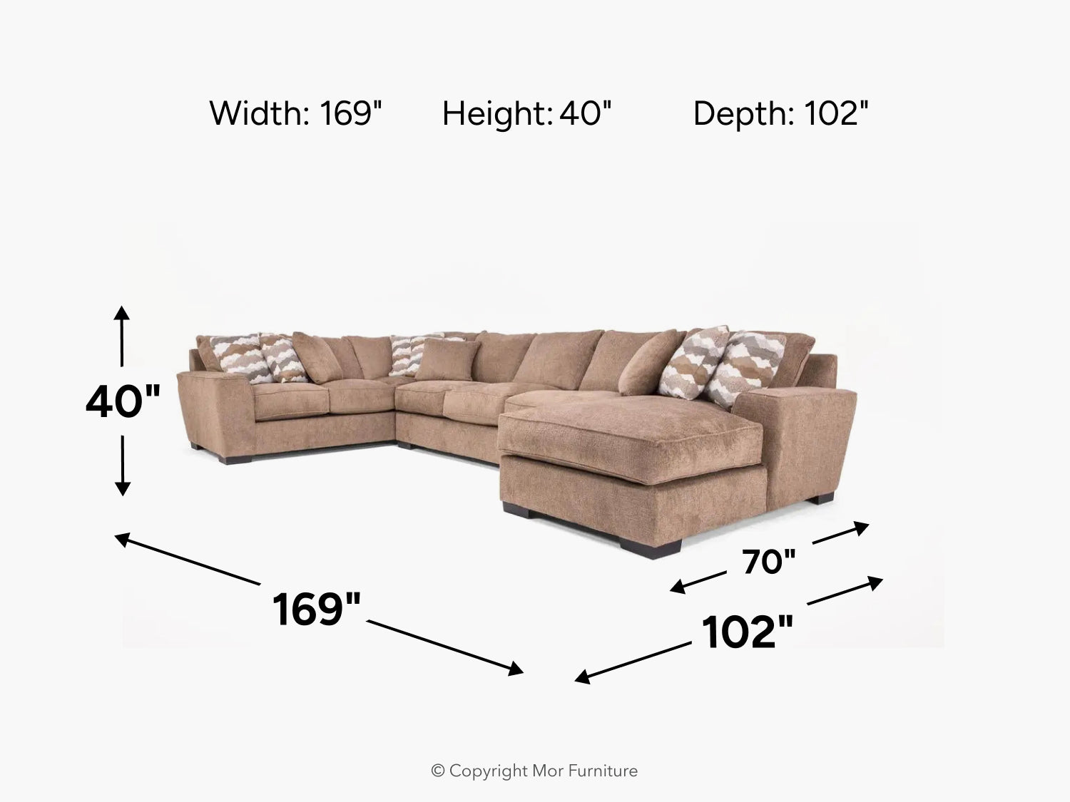 ORACLE328:Oracle Tux Sofa Chaise Sectional, 