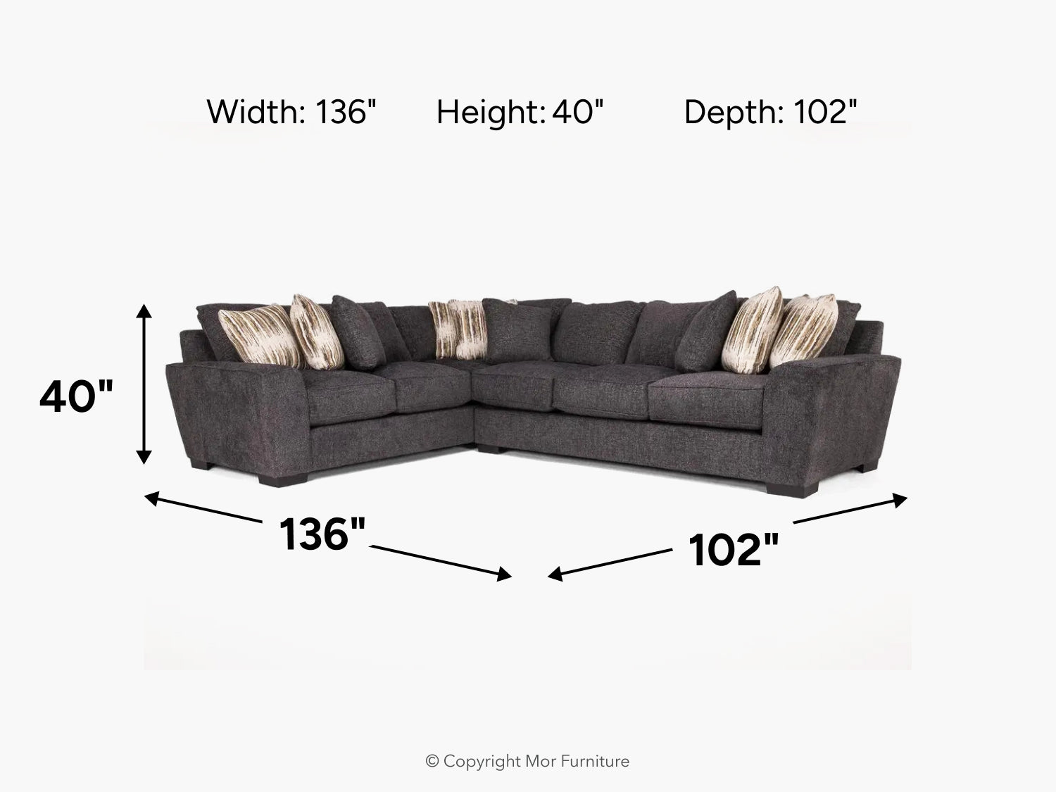 ORACLE204:Oracle Tux Sofa Sectional, 