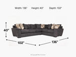 ORACLE223:Oracle Tux Sofa Sectional, 