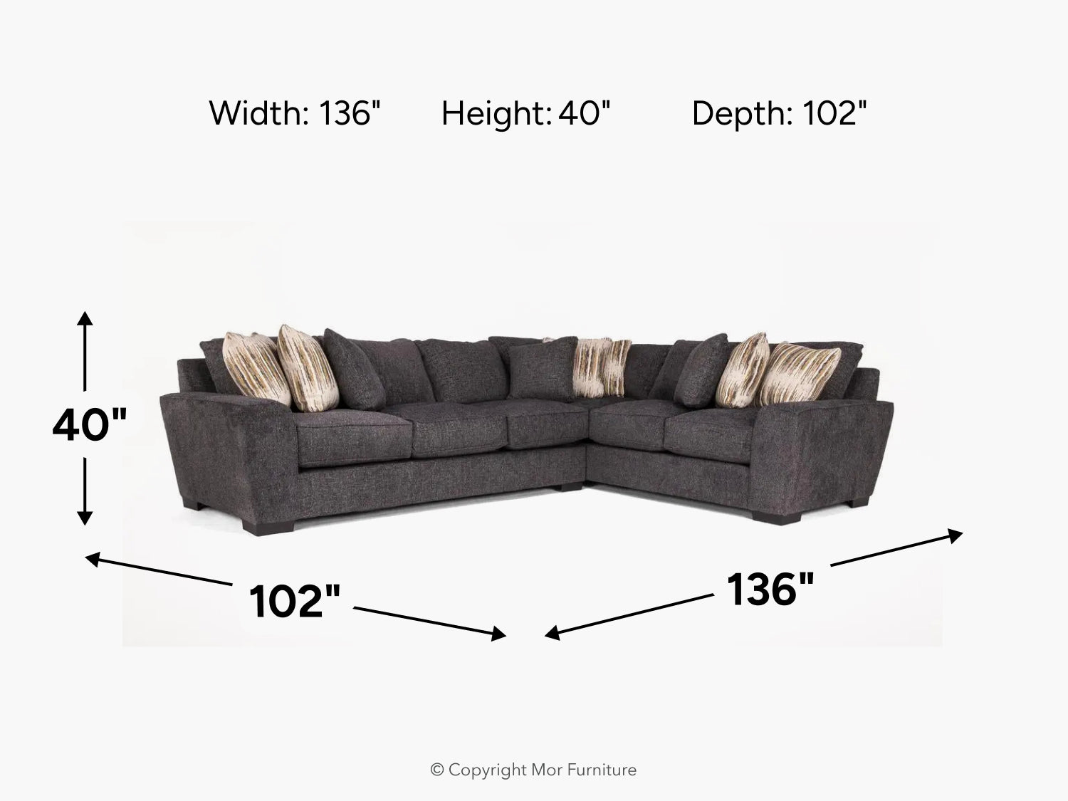 ORACLE223:Oracle Tux Sofa Sectional, 
