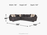 ORACLE224:Oracle Tux Sofa Sectional, 