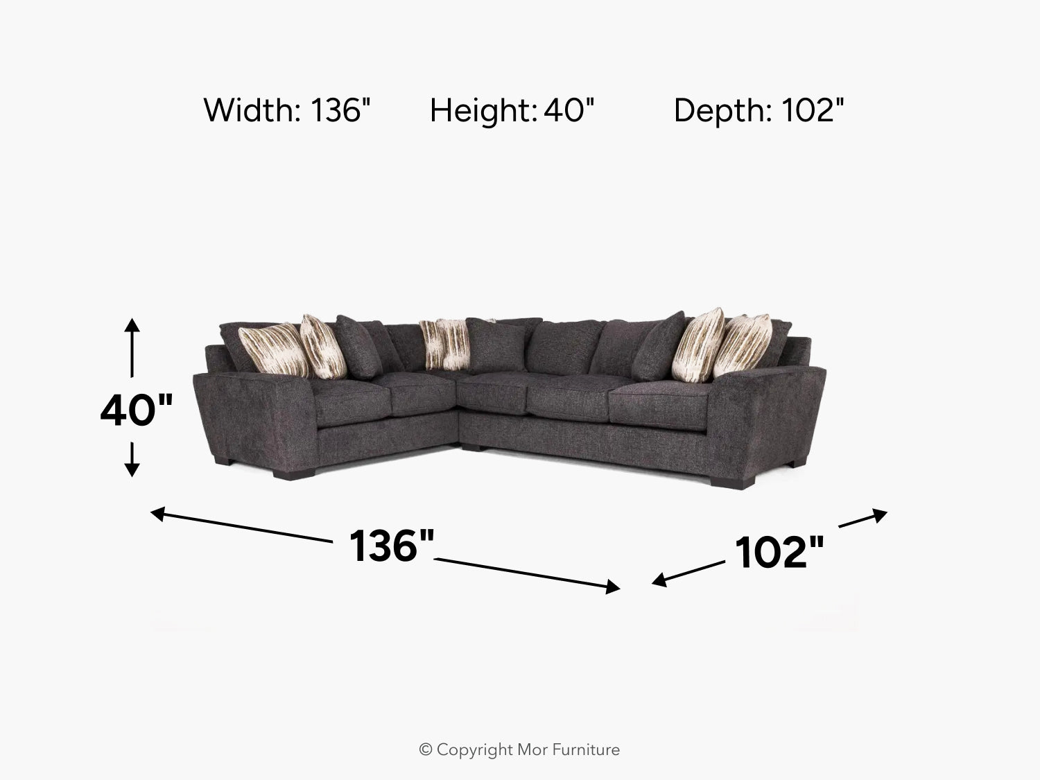ORACLE224:Oracle Tux Sofa Sectional, 