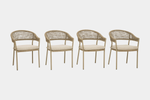 ORCHARD00:Orchard Beach Outdoor Round Dining Table & 4 Chairs, 
