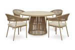 ORCHARD00:Orchard Beach Outdoor Round Dining Table & 4 Chairs, 