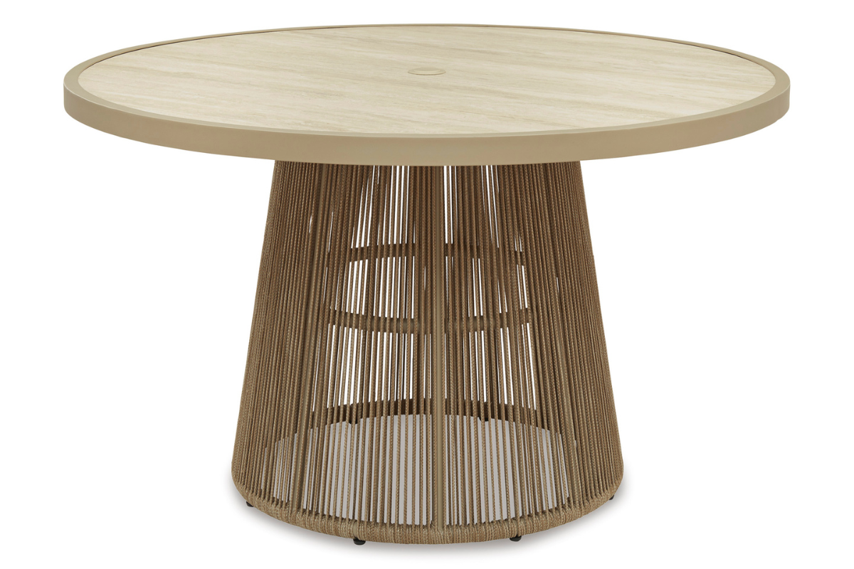 ORCHARD00:Orchard Beach Outdoor Round Dining Table & 4 Chairs, 