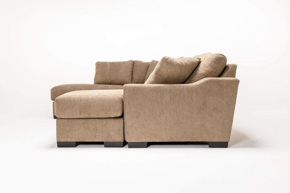 PAIGE0000:Paige Dual Chaise Sectional in Sherry Bark