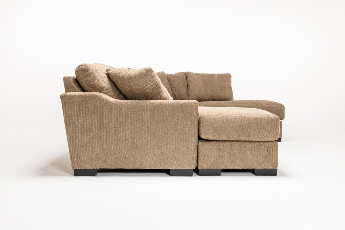 PAIGE0001:Paige Dual Chaise Sectional in Sherry Bark 