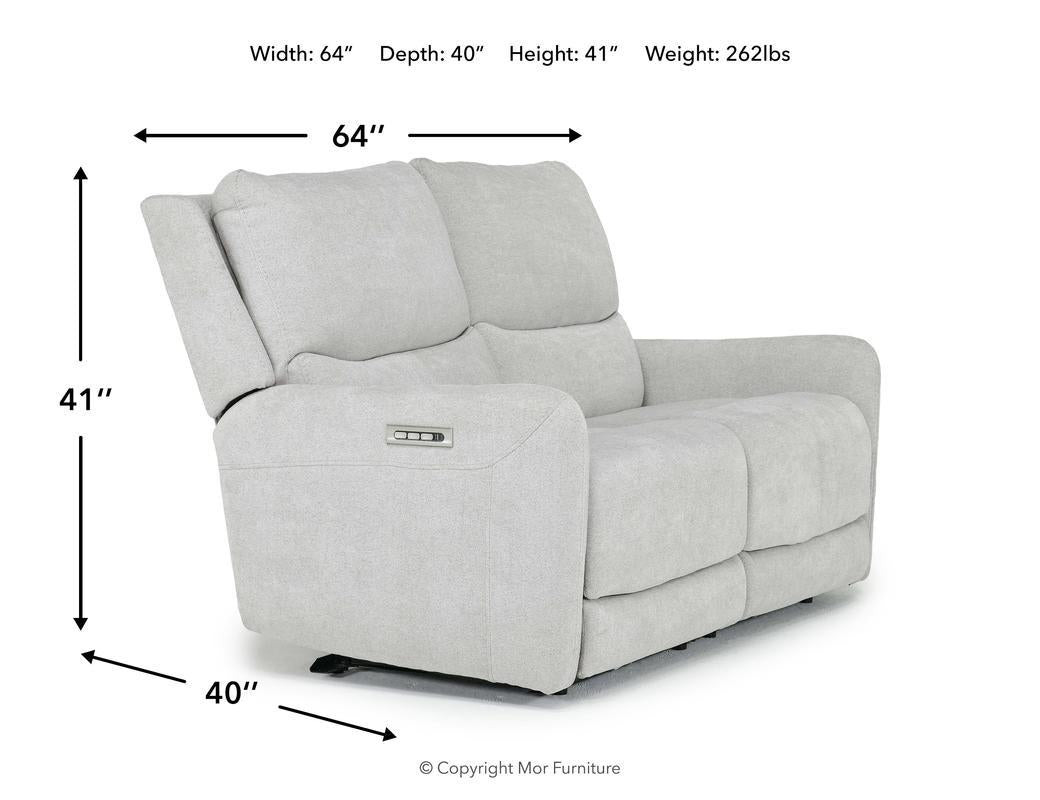 PALENCIA2:Palencia 3 Power Loveseat, Angle