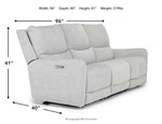 PALENCIA0:Palencia 3 Power Sofa, Angle