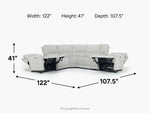 PALENCI00:Palencia 6 Piece 3 Power Sectional, 