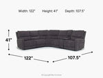 PALENCI54:Palencia 6 Piece 3 Power Sectional, 