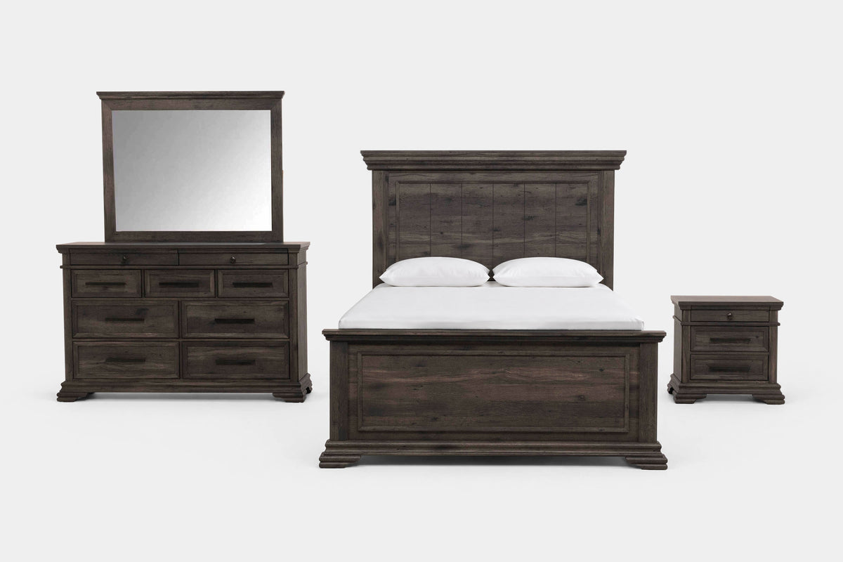 PARKRID06:Park Ridge Panel Bed & Dresser & Mirror & Nightstand, Front