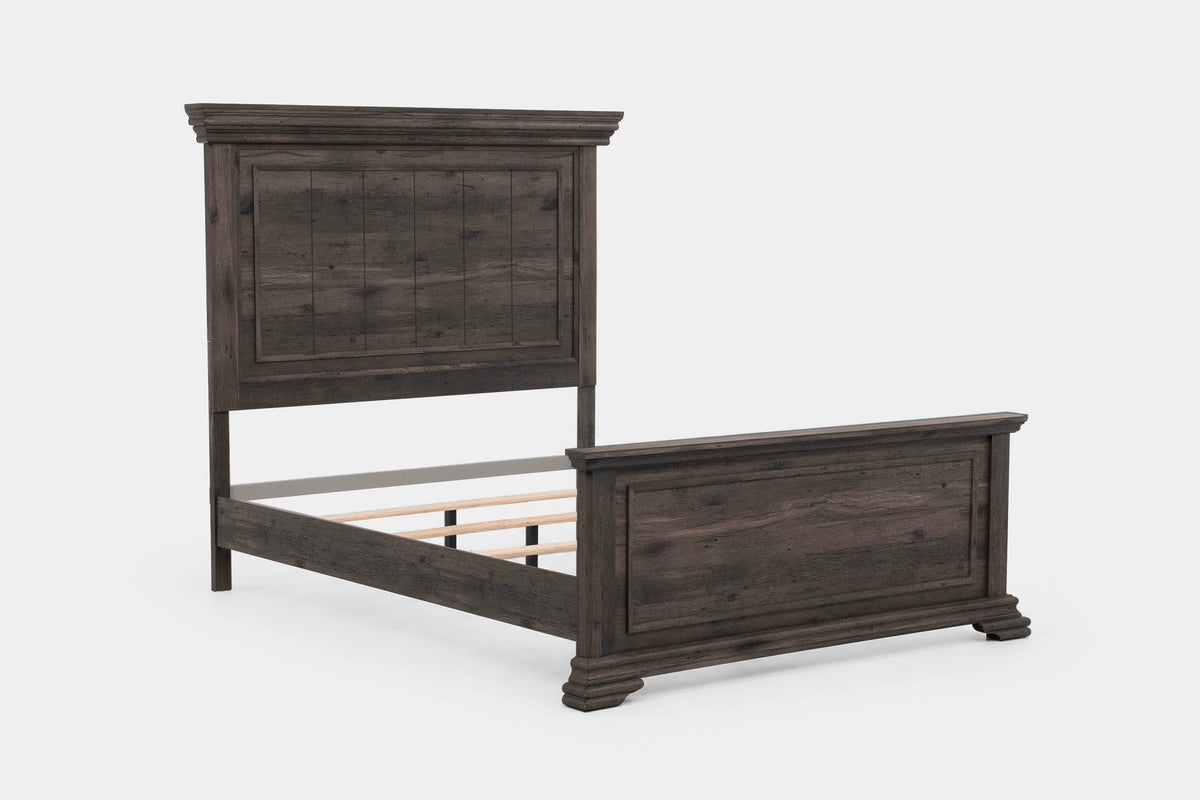 PARKRID03:Park Ridge Panel Bed & Dresser & Mirror & Nightstand, Angled