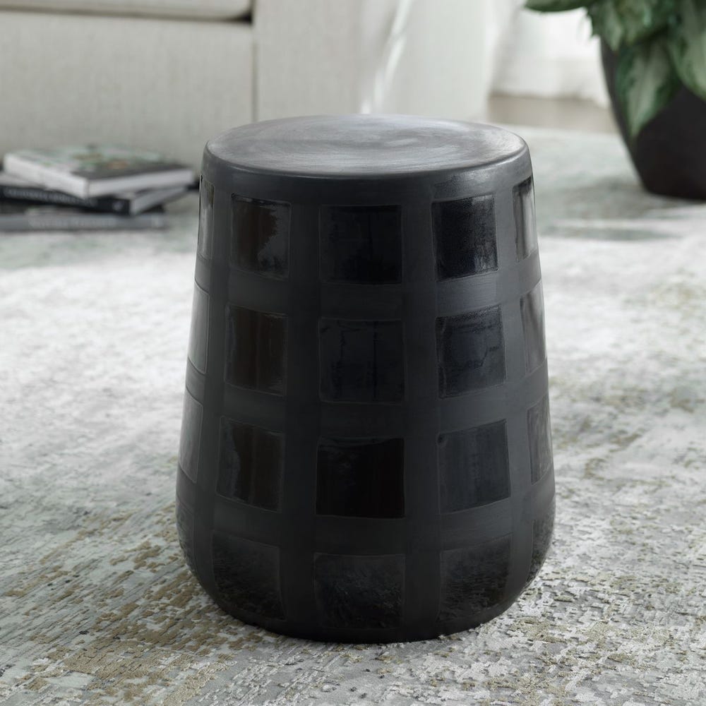 747190013:Patchwork Outdoor Stool, Styled