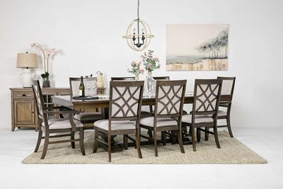 PHILLIPE8:Phillipe Dining Table & 6 Chai, StyledSide