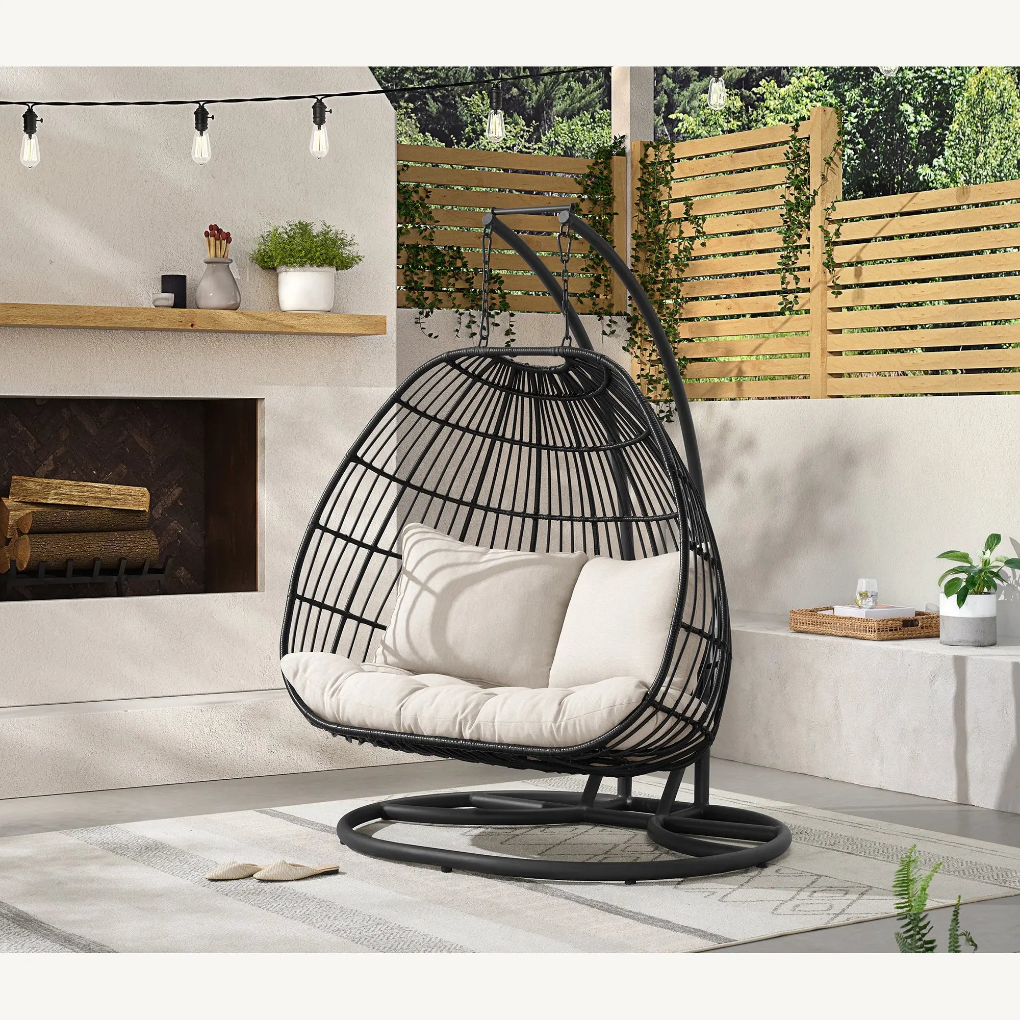 733766371:Playa Outdoor Accent Chair, Styled