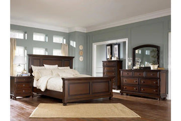 PORTER003:Porter Panel Bed & Dresser & M, Styled