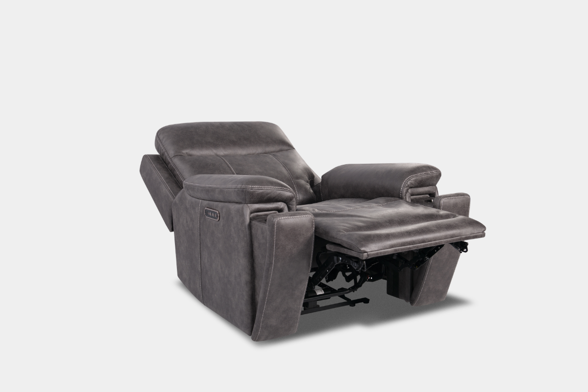 670742006:Preston 3 Power Recliner,  ReclinedAngled