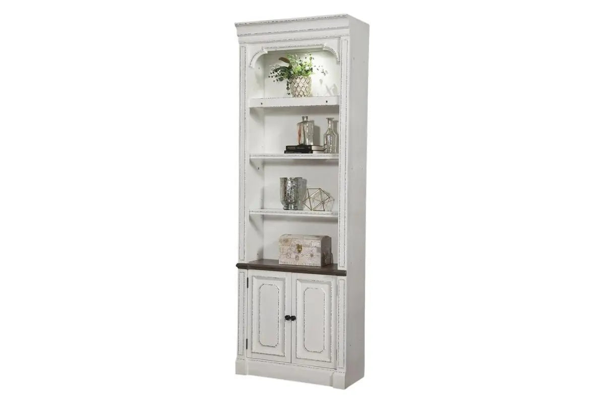 789436473:Provence Library Wall Bookcase, AngledOpen