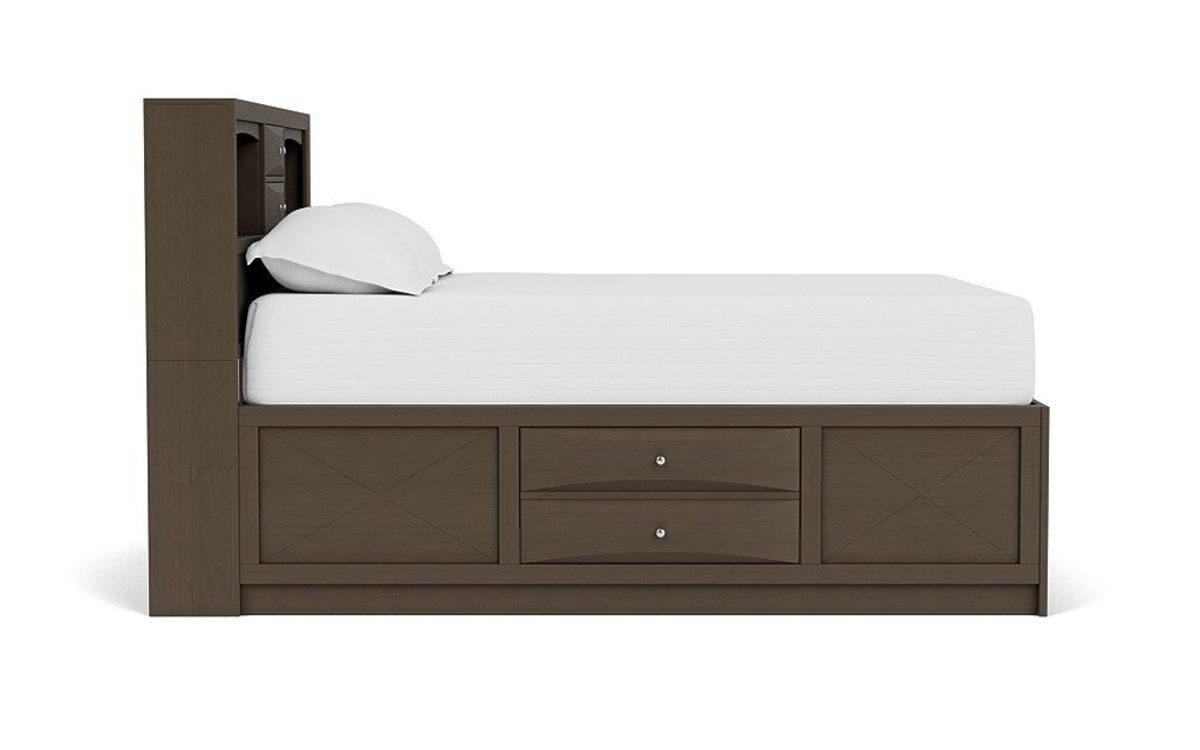 REMIEK4PC:Remi Bookcase Bed & Dresser & , 