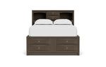 REMIQ4PC0:Remi Bookcase Bed & Dresser & , 
