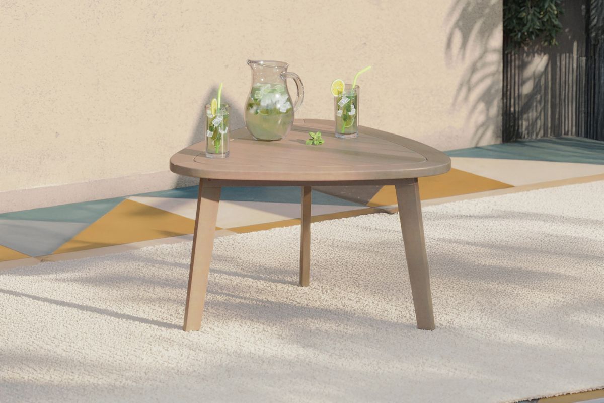 169426678:Radius Outdoor Cocktail Table, Styled