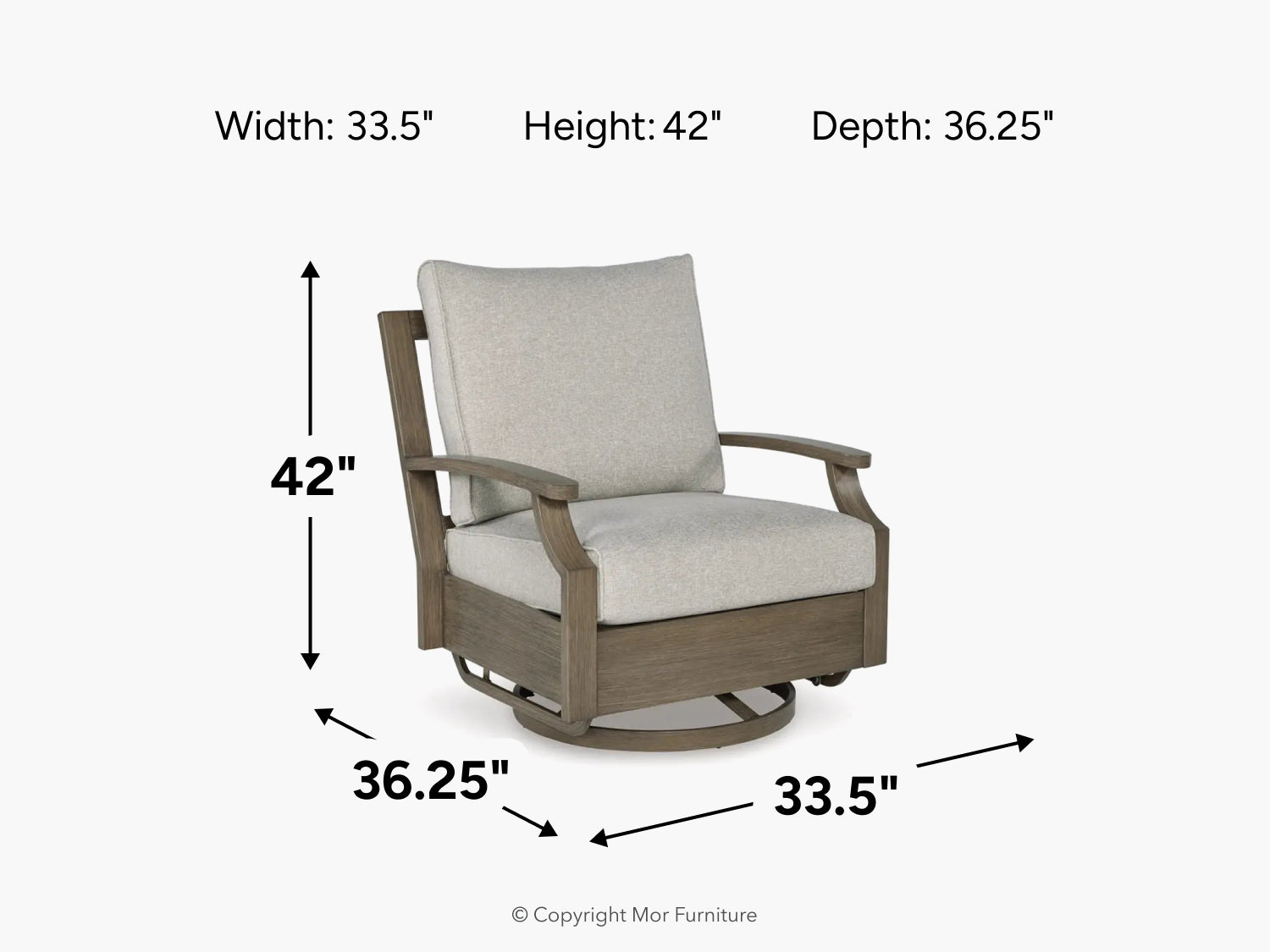 117520022:Rainier Outdoor Swivel Chair, 