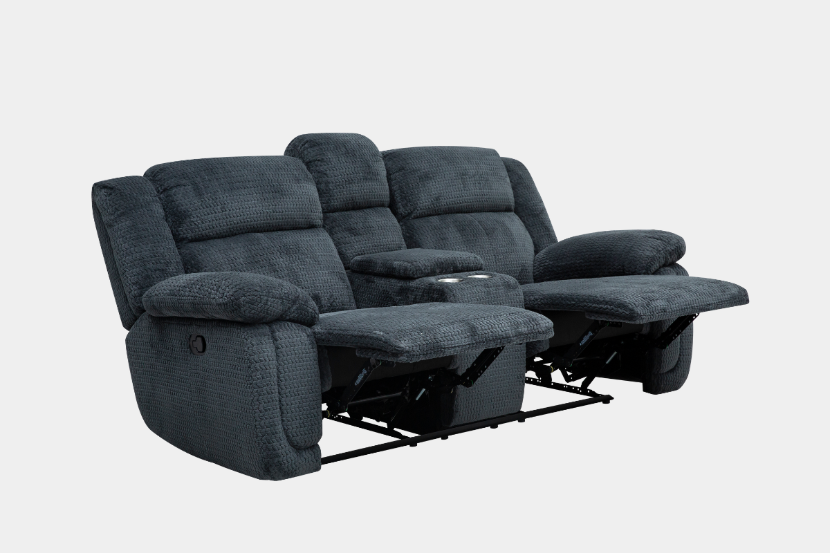 588345529:Raven Reclining Console Loveseat, Angled