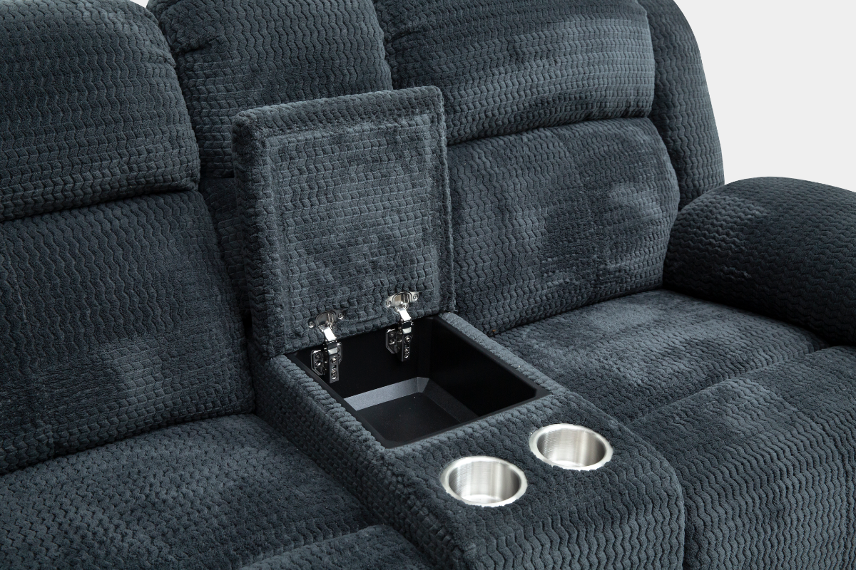 588345529:Raven Reclining Console Loveseat,