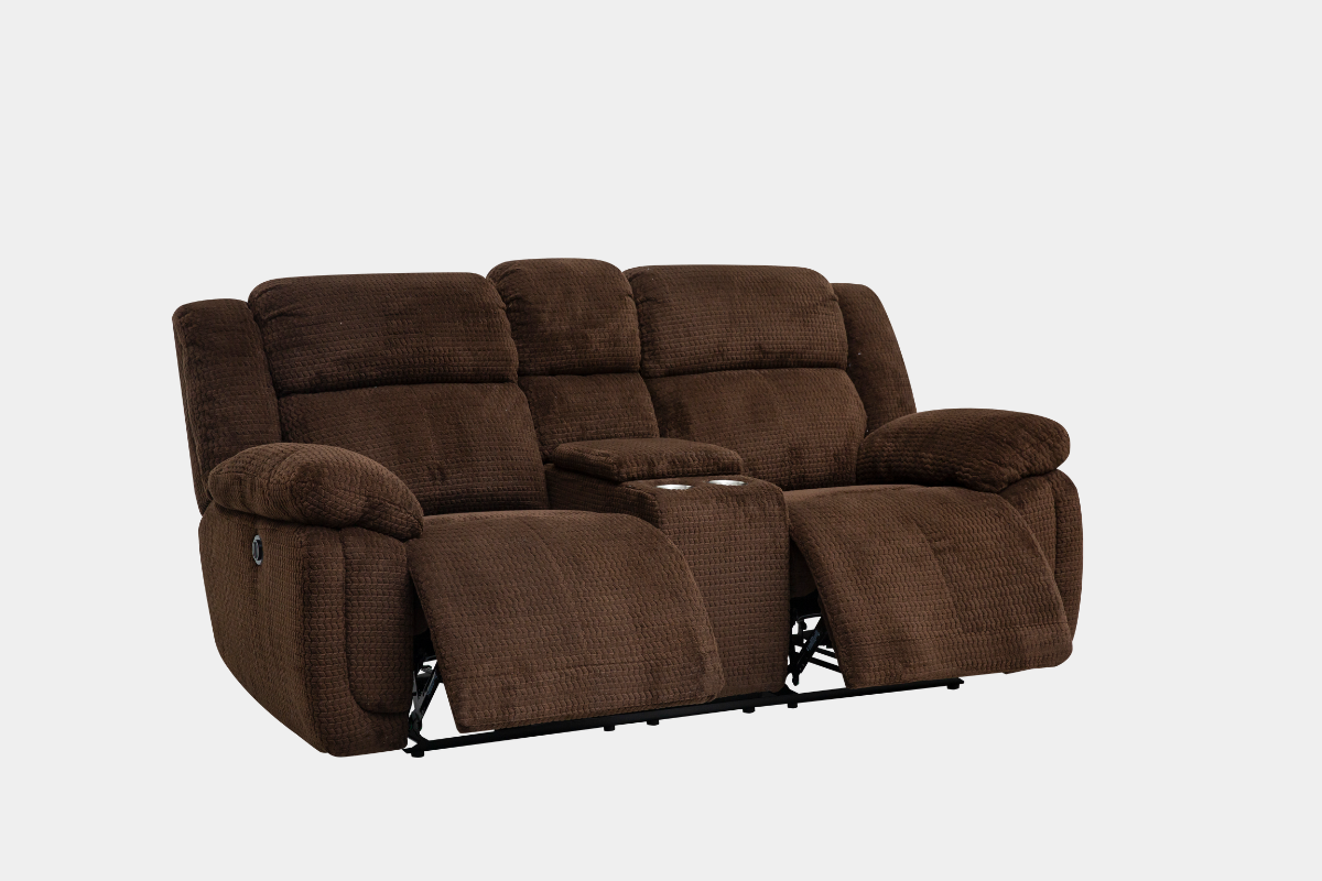 948180815:Raven Power Console Loveseat, Angled