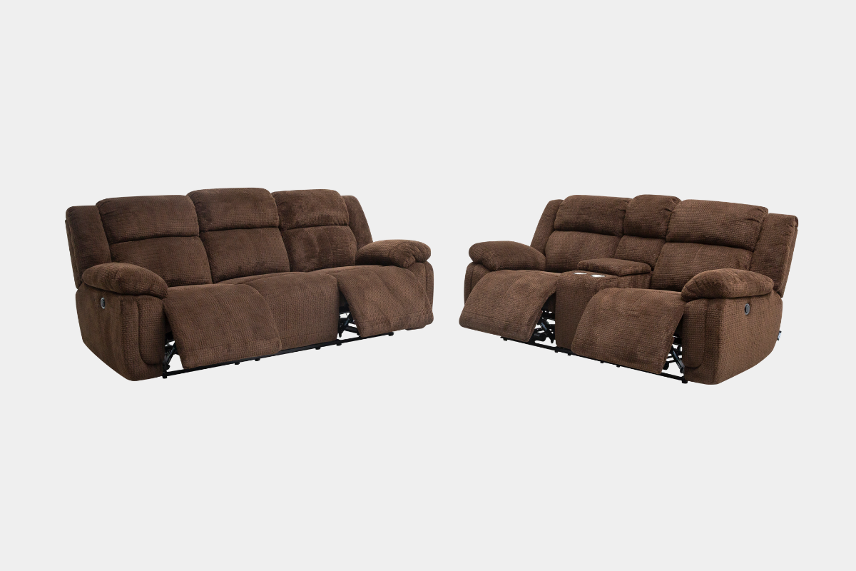 JAYNEII02:Raven Power Sofa & Console Loveseat, Angled