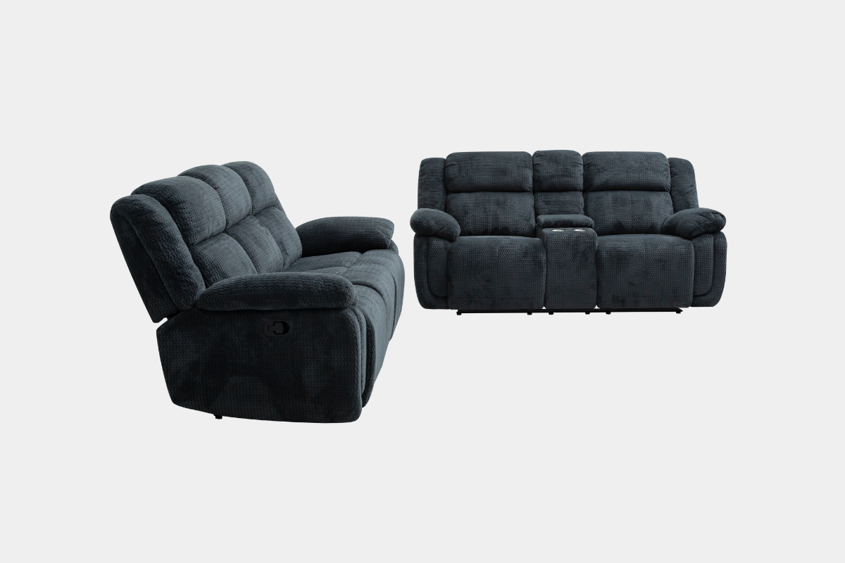 JAYNEII01:Raven Reclining Sofa & Console Loveseat, FrontSide