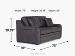 449215466:Regalla Full Sleeper Loveseat, 